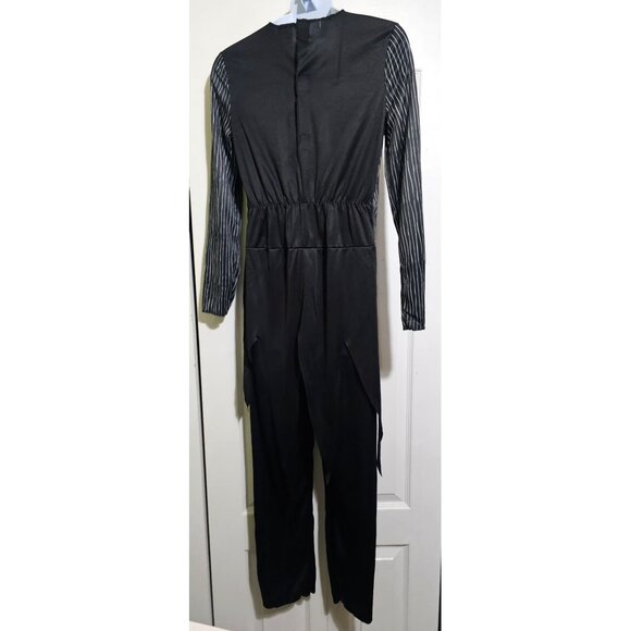 Jack Skellington Kids Costume 10-12 Mask Bat Tie The Nightmare Before Christmas - Picture 5 of 9